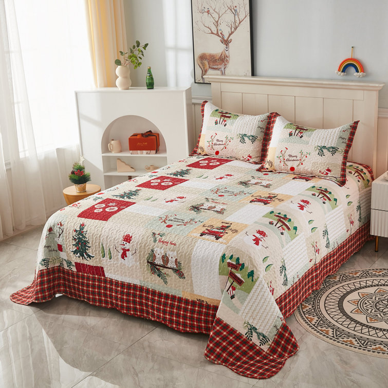 MarCielo Red Microfiber Reversible 3 Piece Quilt Set & Reviews Wayfair.ca